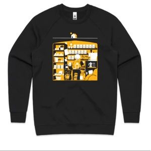 Limited James Hoffman x Christian Arnder Black n Yellow Coffee Bunker Crewneck